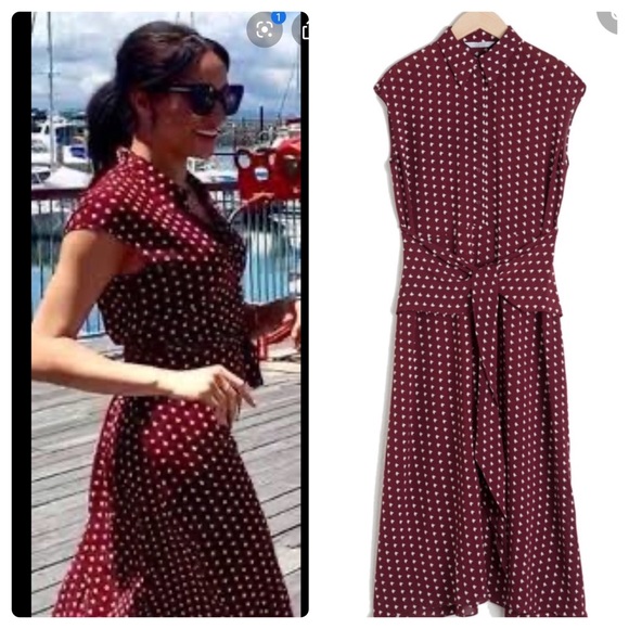 & other stories waist knot midi dress